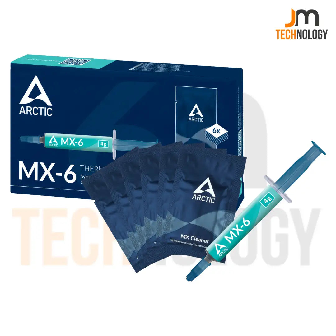 Pasta Térmica Arctic MX-6 4g para CPU + 6 Limpiadores