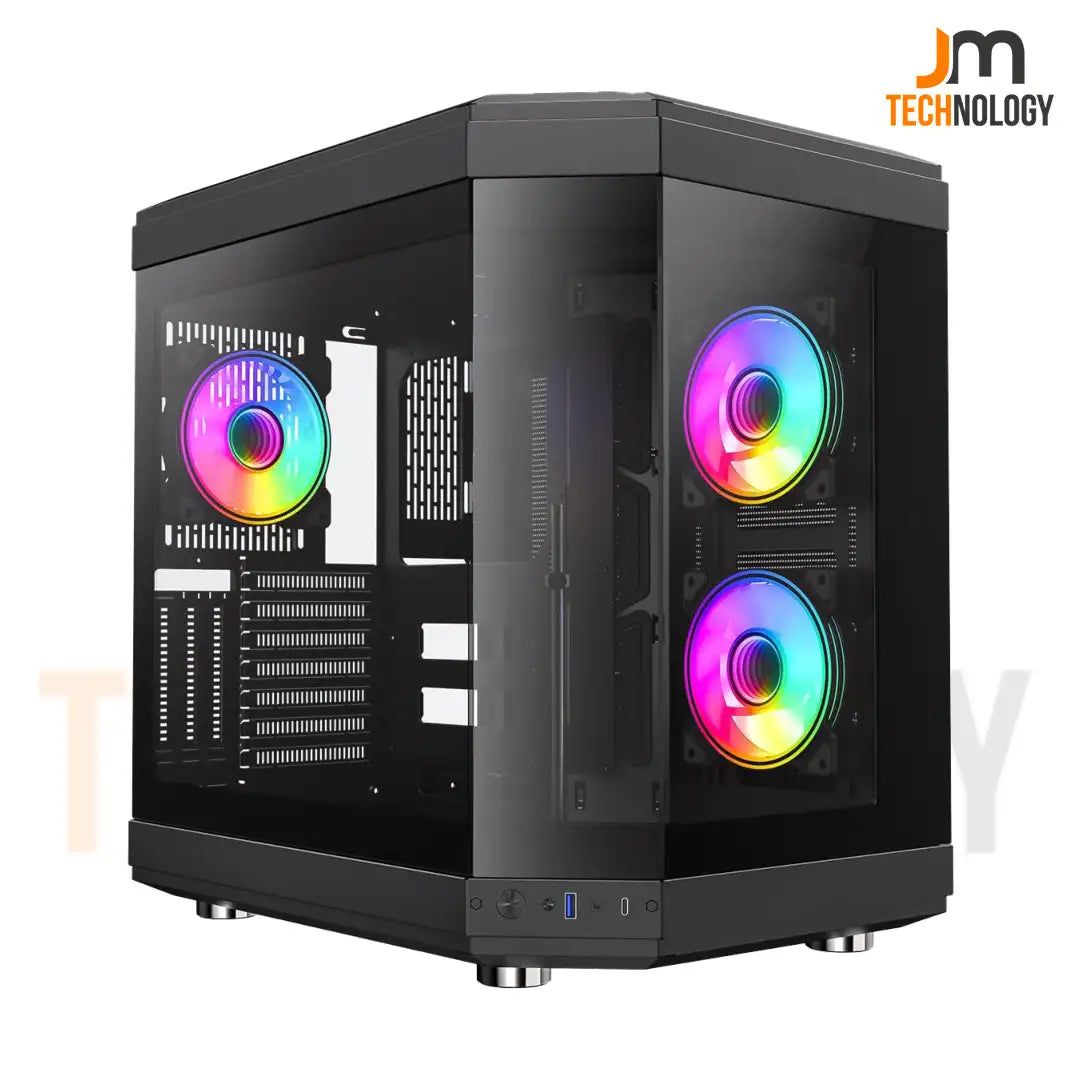 Case Gamer Gamemax Hype ARGB 3 Fans Negro