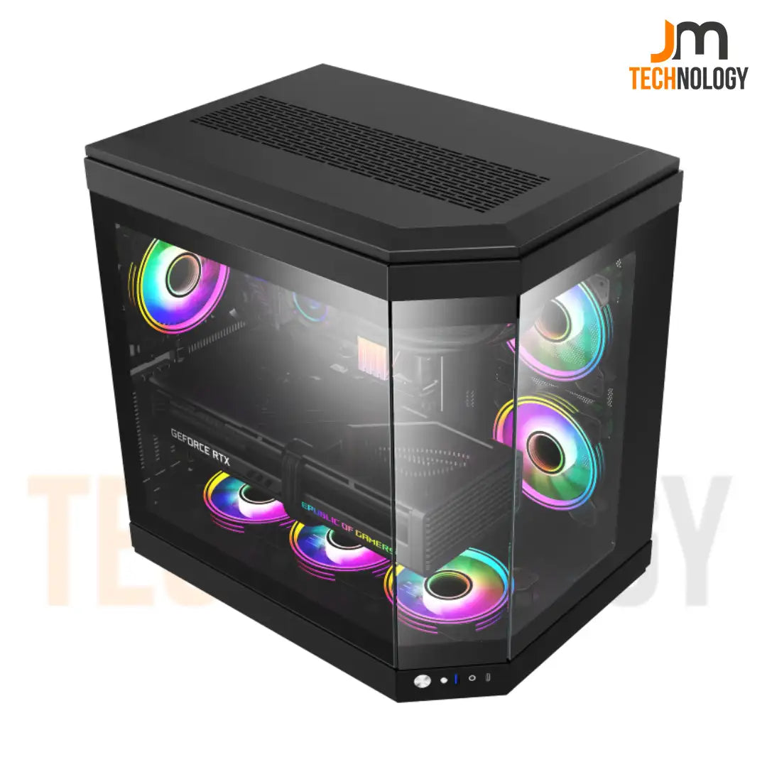 Case Gamer Gamemax Hype ARGB 3 Fans Negro