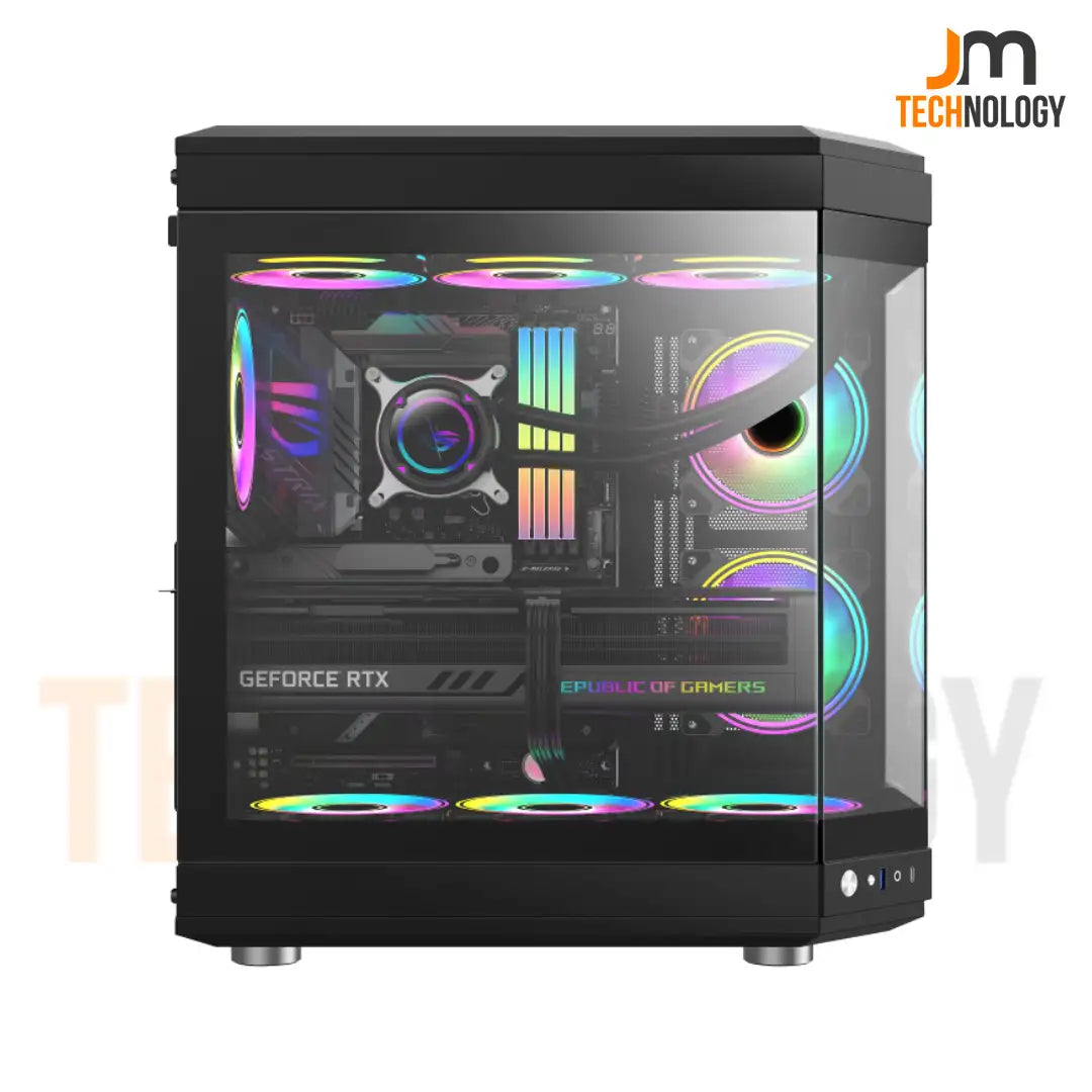 Case Gamer Gamemax Hype ARGB 3 Fans Negro