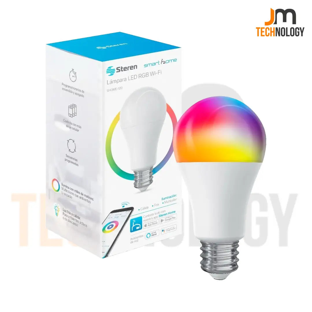 Foco LED Wi-Fi Multicolor RGB+W 10W Inteligente Steren SHOME-120