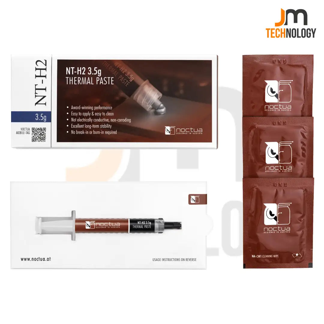 Pasta Térmica Noctua NT-H2 3.5g para CPU + 3 Limpiadores Wipes
