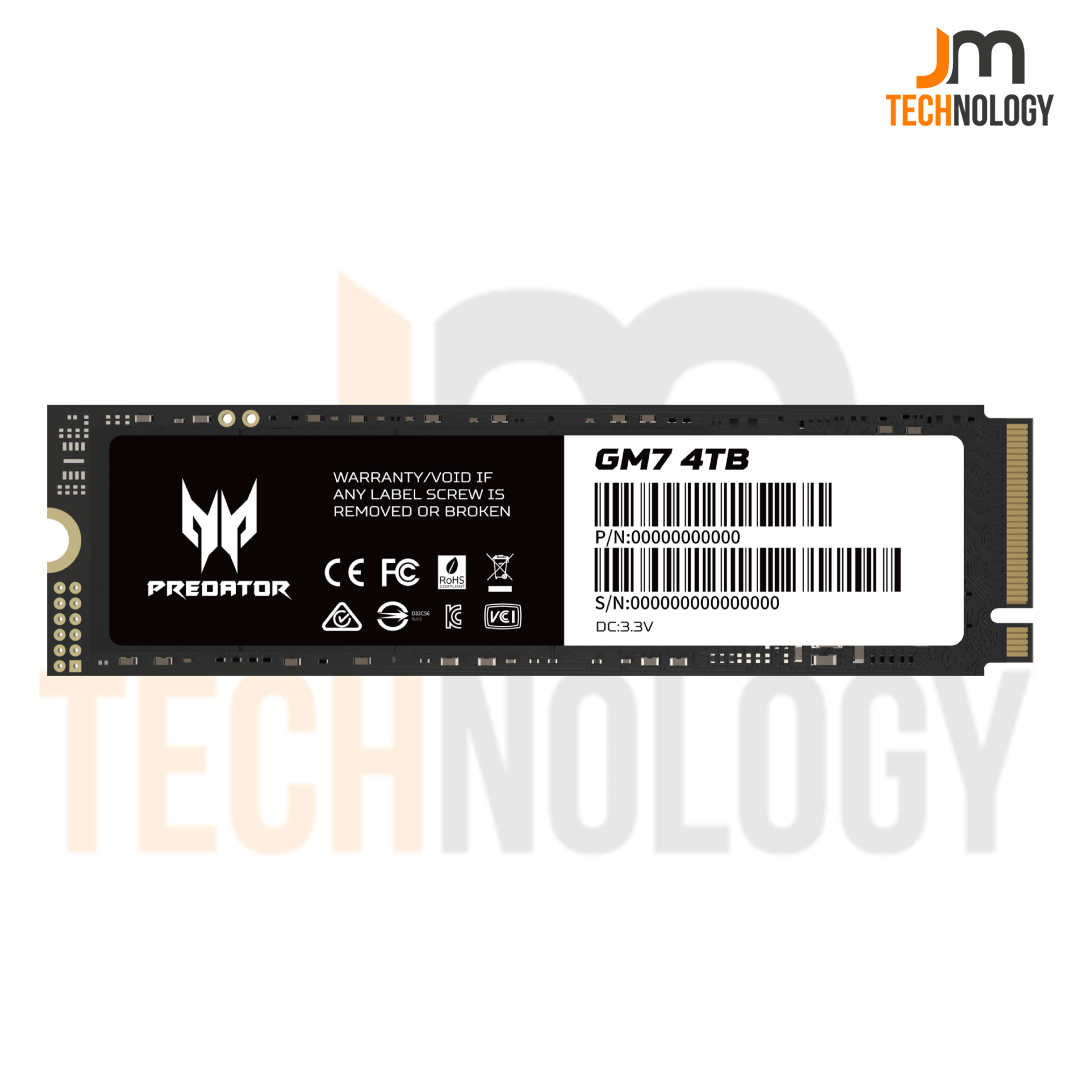 Disco Sólido Acer Predator GM7 M.2 Nvme SSD 4TB 7400mb/S
