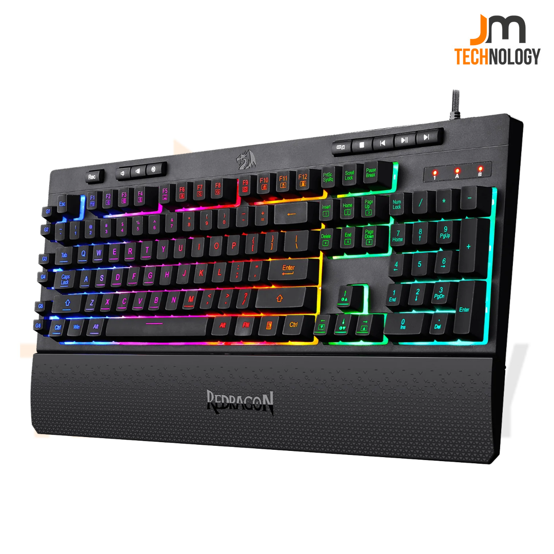 Teclado Gamer Redragon Shiva K512 RGB Membrana Macros Programables