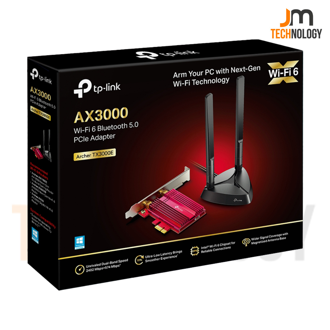 Tarjeta De Red TP-Link TX3000E WiFi 6 Bluetooth 5.0 AX3000 PCIe