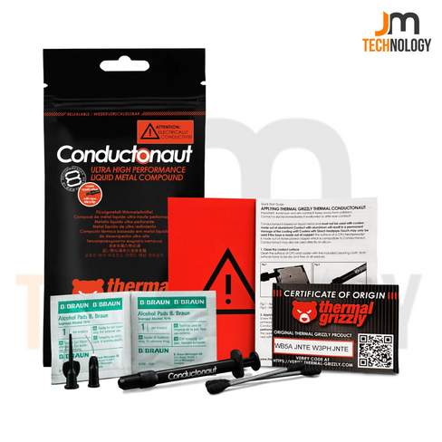 Metal líquido Thermal Grizzly Conductonaut 1g original en Ecuador 73 W/mK - JM Technology EC Quito